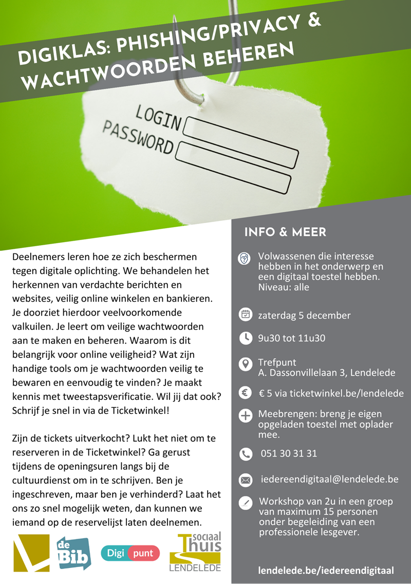 Digiklas: phishing / privacy & wachtwoorden beheren